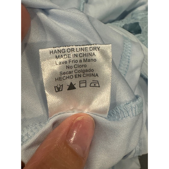 Blush Noir Women’s Blue Lace Maxi Dress Size M - Picture 8 of 8